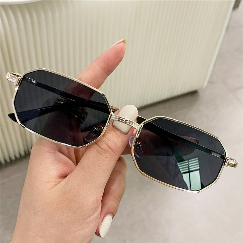 Occhiali da sole da uomo stretti Moda Rettangolo da donna in metallo Occhiali da sole di marca di lusso 2021 Occhiali classici Oculos Masculino UV400