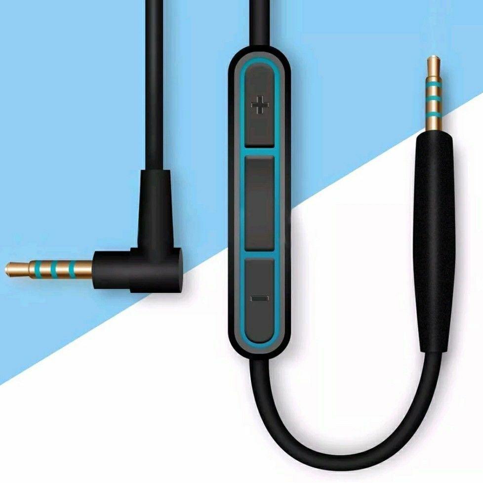 Cabo de áudio de substituição com microfone para fones de ouvido BOSE QuietComfort 25 QC25