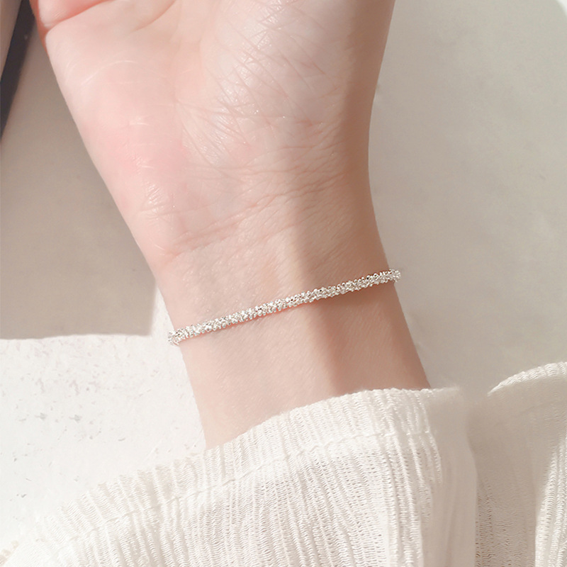 Neues verstellbares Gypsophila-Armband und Armreif aus 925er-Sterlingsilber für Damen, feiner Modeschmuck, Hochzeitsgeschenk