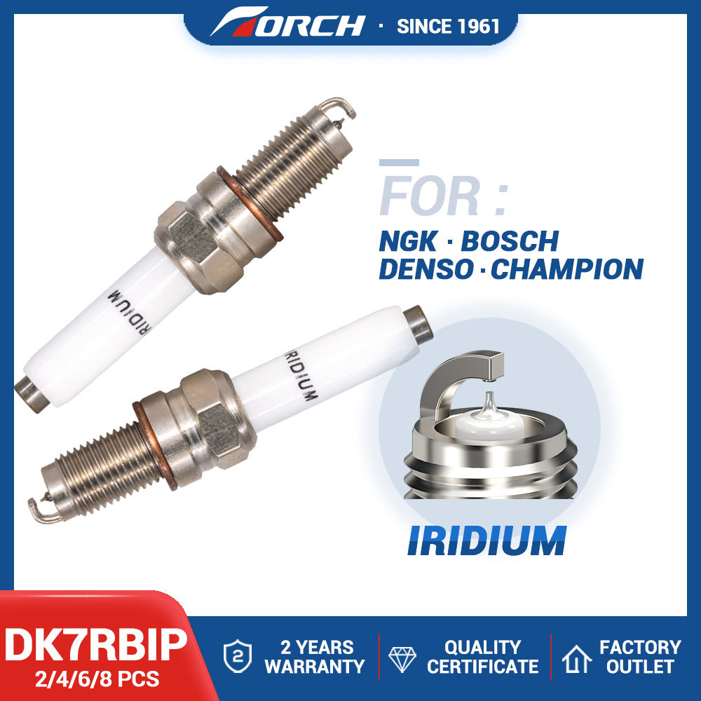 2-8PCS เทียนเปลี่ยนสําหรับ 94968 PZKER7A8EGS 93231 PZKER7B8EGS Y5KPP332S VW 04E 905601   04E 905612   หัวเทียนอิริเดียม TORCH DK7RBIP