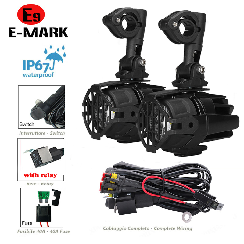 Luces antiniebla universales para Honda Africa Twin CRF1000L NC700X VFR1200X Crosstourer para Suzuki v-strom DL 650 1000 para Kawasaki