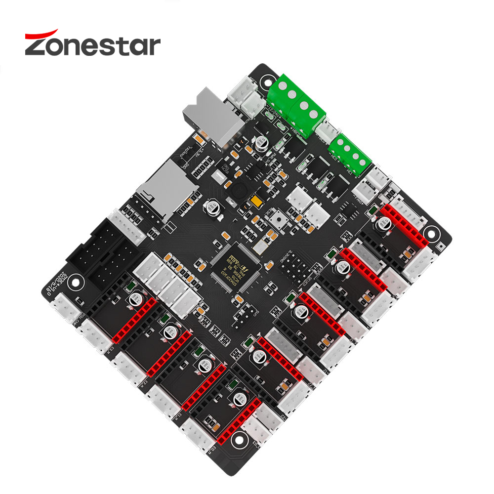 ZONESTAR-Carte de commande d'imprimante 3D 32 bits, carte mère, prise en charge 8 moteurs plus raides, mise à niveau maximale, ZRIBV6, nouveauté, ZM3E4