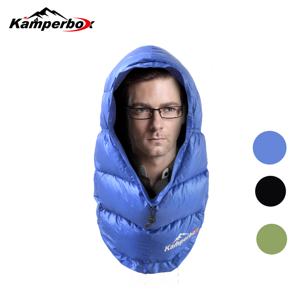 Kamperbox Czapka zimowa dla mężczyzn Puchowa czapka turystyczna Balacava na ultralekki śpiwór Męska czapka zimowa