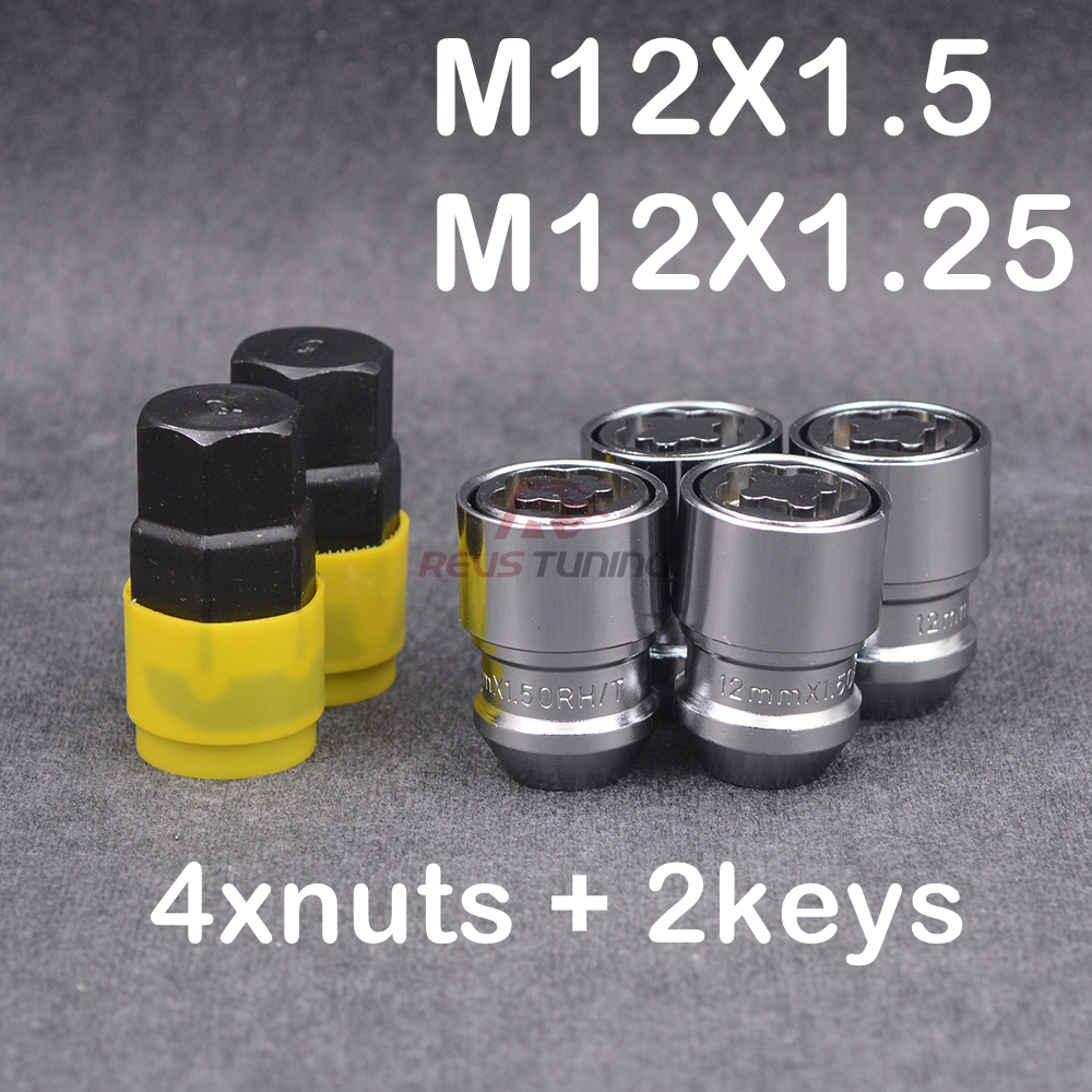 Tuerca de bloqueo de rueda de bloqueo de coche, llave especial de acero antirrobo de seguridad, 36mm, M12x1.5, M12x1.25