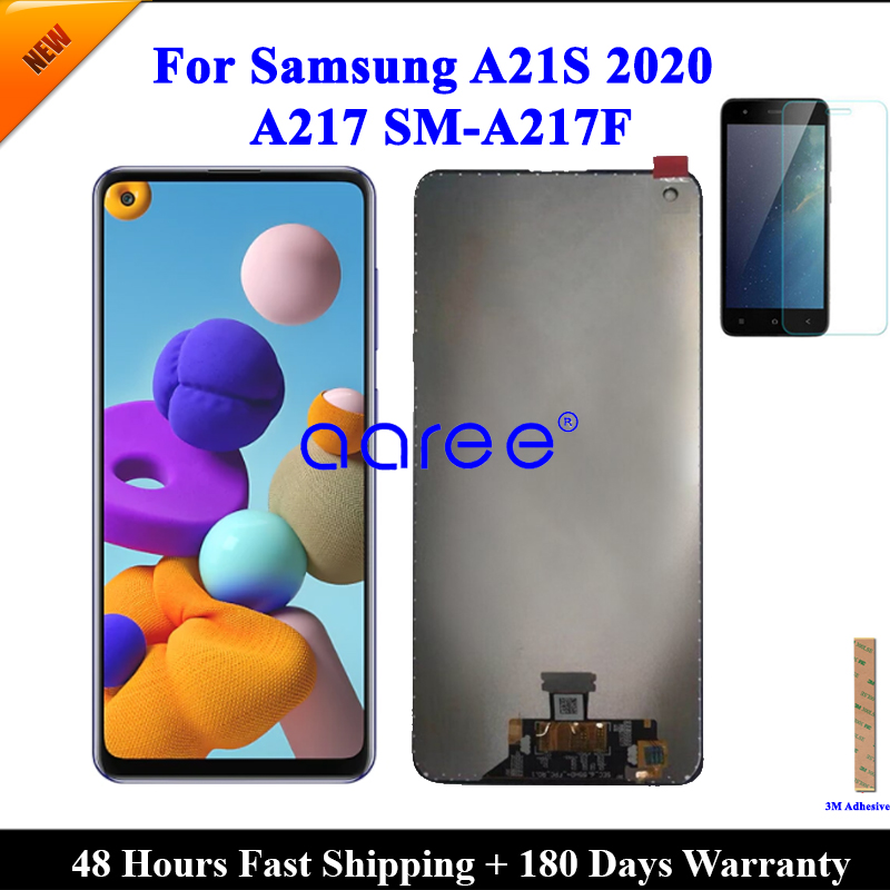 Pantalla LCD para móvil, montaje de digitalizador táctil para Samsung A21S 2020, A21S, A217, SM-A21F