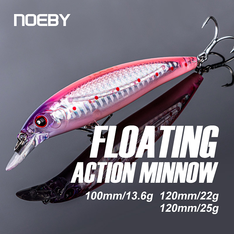 Noeby 100 мм 14 г 120 мм 22 г джеркбейт рыболовные приманки плавающий гольян длинные литые воблеры искусственная приманка для окуня морская рыболовная приманка