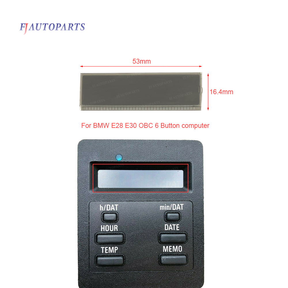 Lcd Display Voor 6 Knop Boordcomputer Obc Klok Voor Bmw E30 325i 318i 1987-1991 62131377803