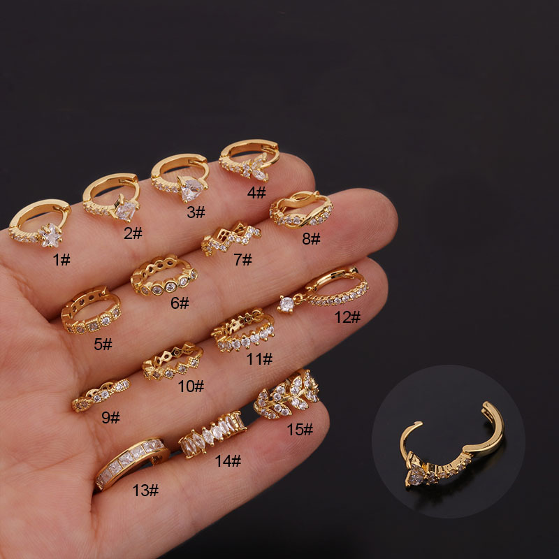 1 Uds aro para la nariz anillo para la nariz hélice para la oreja cartílago Tragus pendiente cartílago Tragus aro pendiente joyería