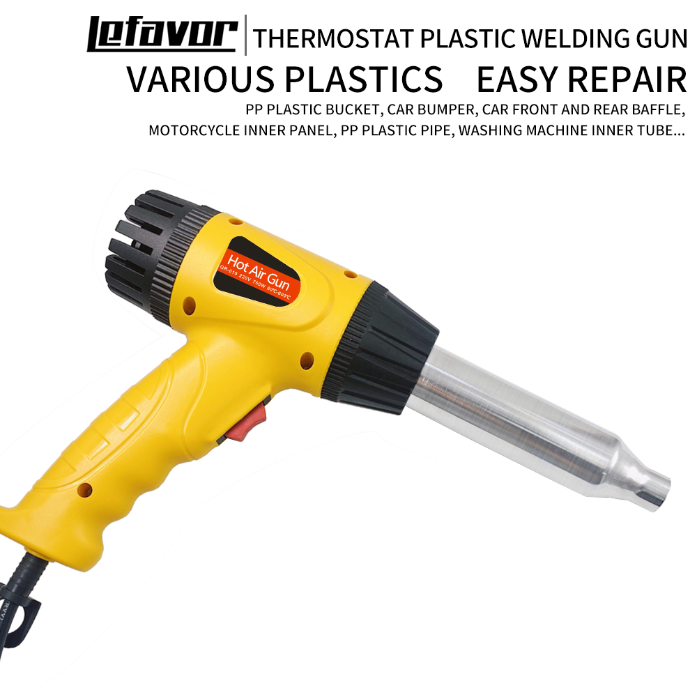 750W pistolet na gorącą wiatrówkę do naprawy tworzyw sztucznych opalarka pistolet spawalniczy z regulacją temperatury automatyczne narzędzie do naprawy spawania rur z tworzyw sztucznych 100-600C