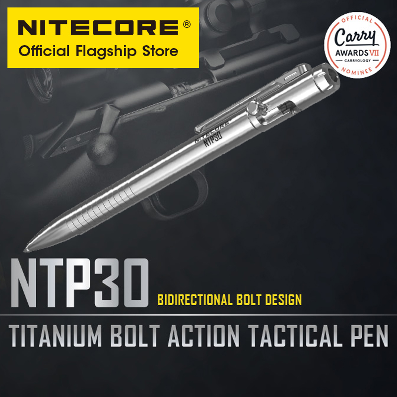 NITECORE NTP30 титановый сплав, тактическая ручка для самозащиты, личное искусство, выживание, письмо, аварийный выключатель стекла, многоцелевой