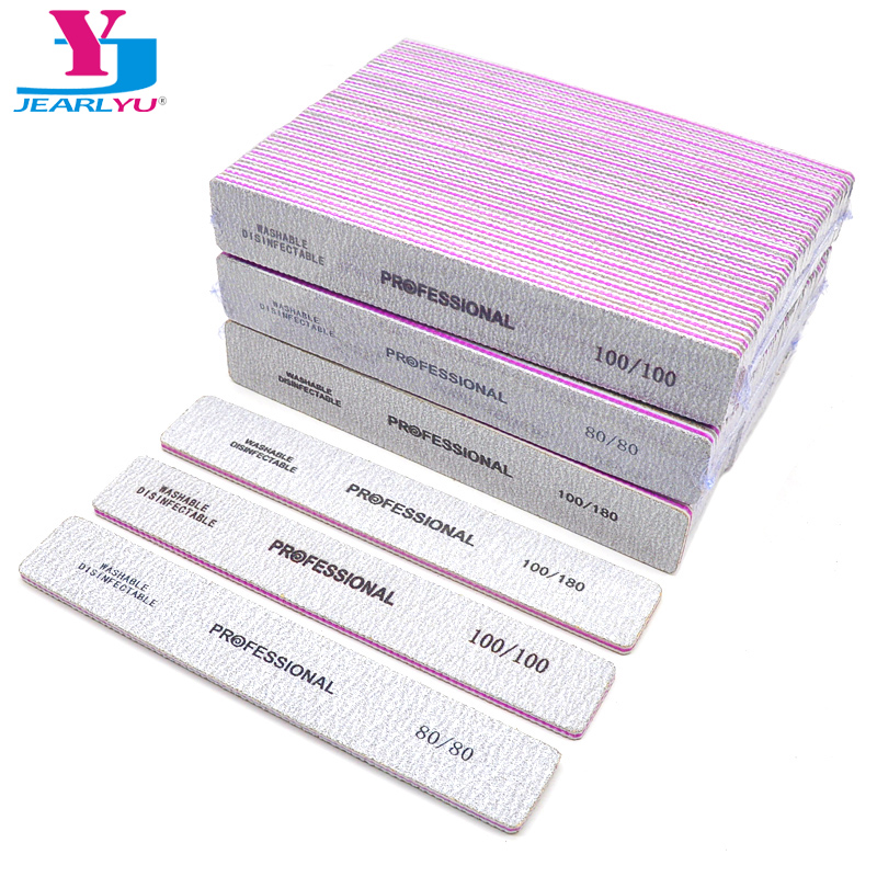 50/25 buah perlengkapan kuku untuk profesional kikir kuku produk penyangga kuku untuk akrilik lebar 80/100/180 Grit amplas alat manikur