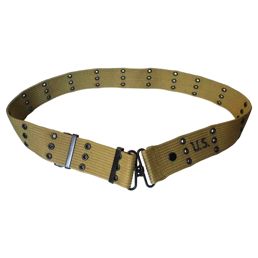 Equipo de correa de correas para exteriores WW2 US AMRY M1936, cinturón de lona ajustable