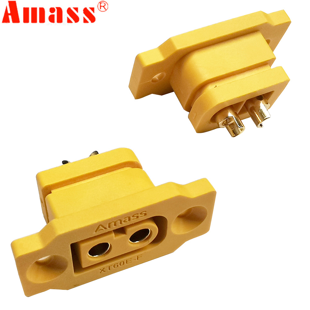 5 szt. Amass XT60E-F wtyk żeński duży prąd złoty/mosiężny złącze Ni Plated zasilacz akumulatorowy adapter przyłączeniowy do modelu RC