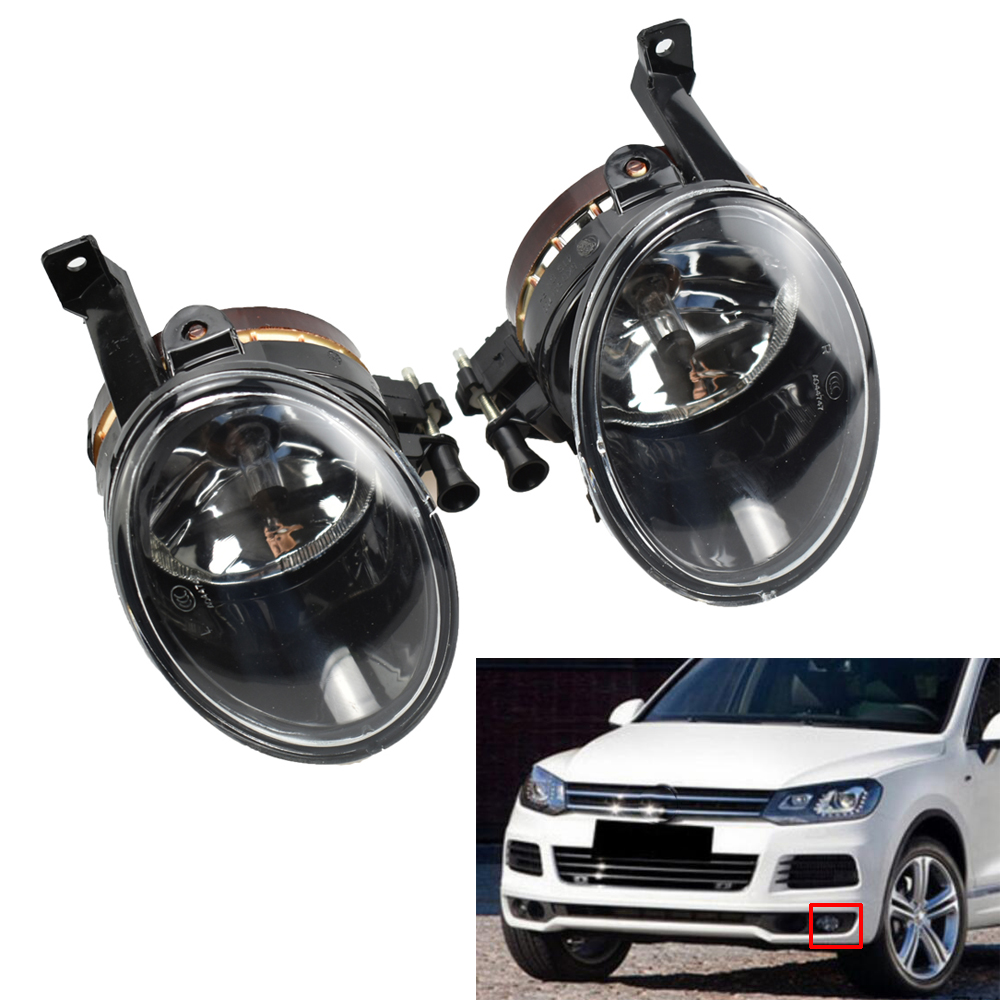 Auto Left & RightหลอดฮาโลเจนFog FogสำหรับVW Touareg 2011 2012 2013 2014 2015 OEM 7P6941699 7P6941700