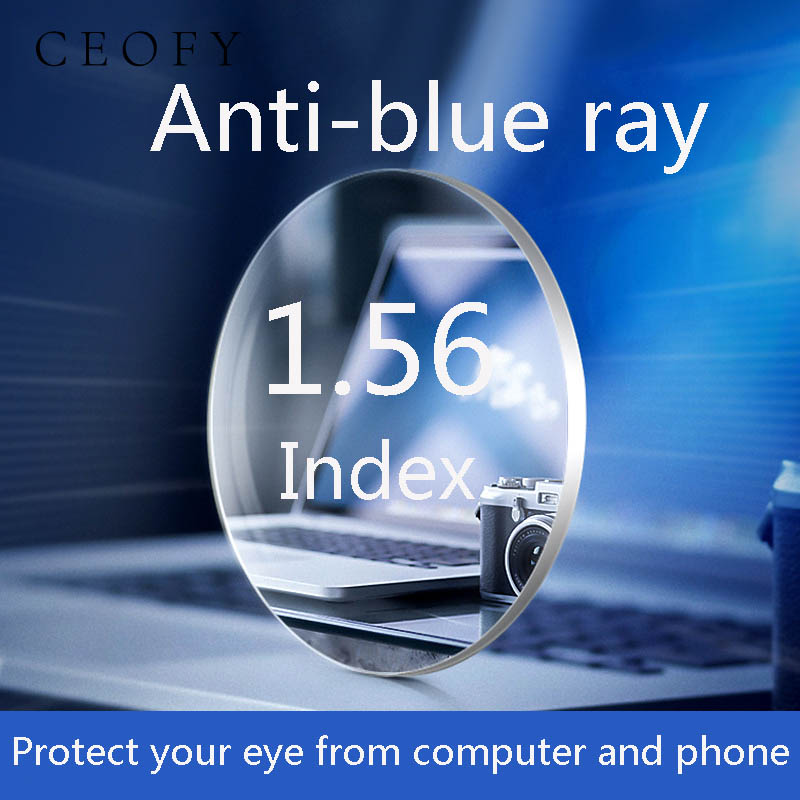 1.56 Index Anti-Blue Ray Recept Lenzen Asferische Computer Bescherming Lenzen Anti-Straling Optische Bijziendheid Verziendheid Lens