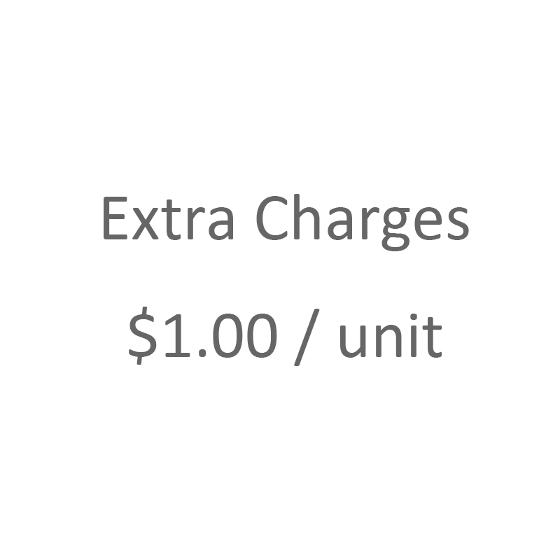 追加料金USD 1.00,追加料金