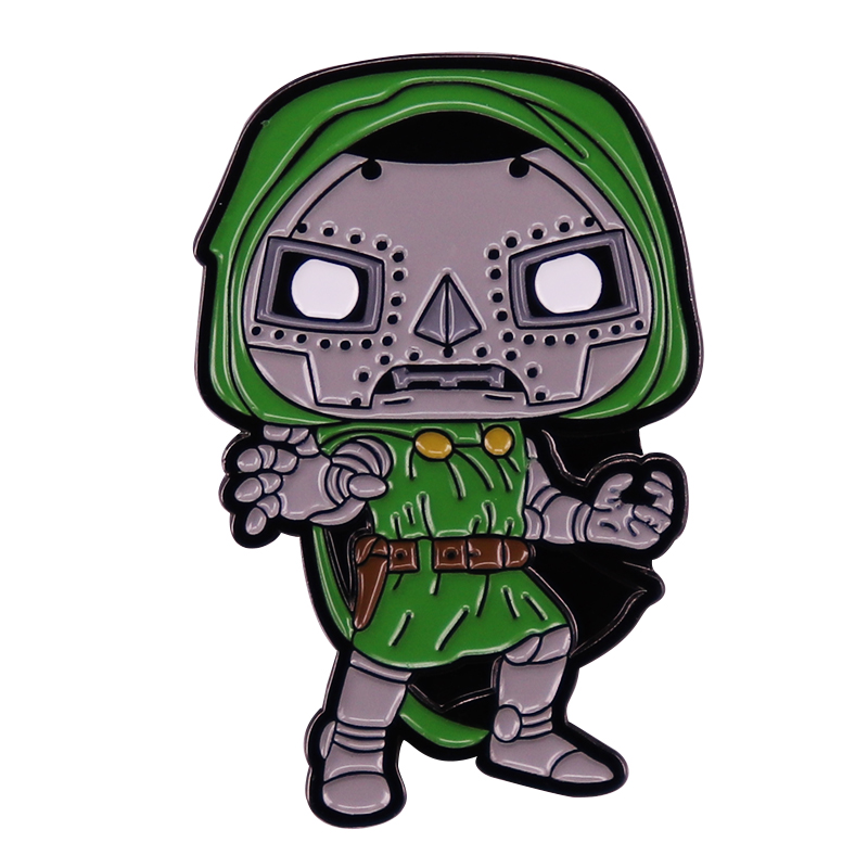 MF DOOM Mask Pin Hip Hop Art Broszka Cartoon Badge