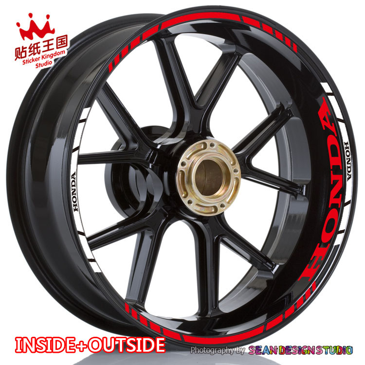 Autocollants de roue pour Honda CBR600RR, CBR1000RR, CBR300R, CBR500R, CB1000R, CB650R, VFR1200, 800, NC700, CB1100, décalcomanies de jante de coulée