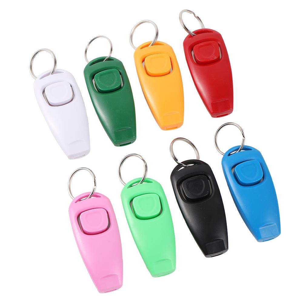 Pet cão apito e clicker filhote de cachorro parar barking ferramenta de auxílio à formação clicker portátil trainer produtos para animais de estimação suprimentos 1 pc