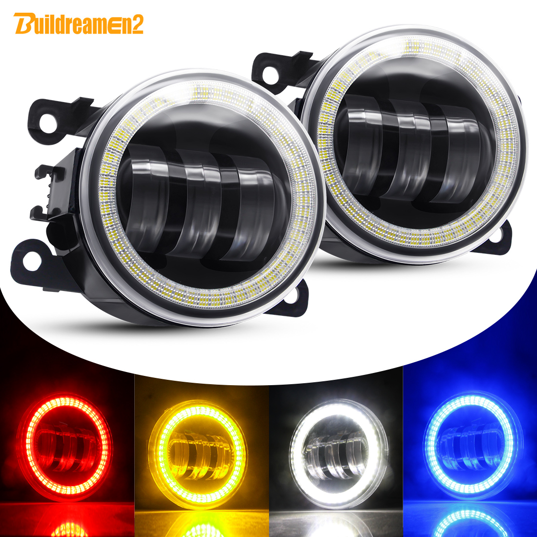 2 X Angel Eye antibrouillard pour Nissan Note Pathfinder Xterra Frontier Navara Leaf Elgrand voiture lentille LED antibrouillard lampe de conduite DRL 30W 12V