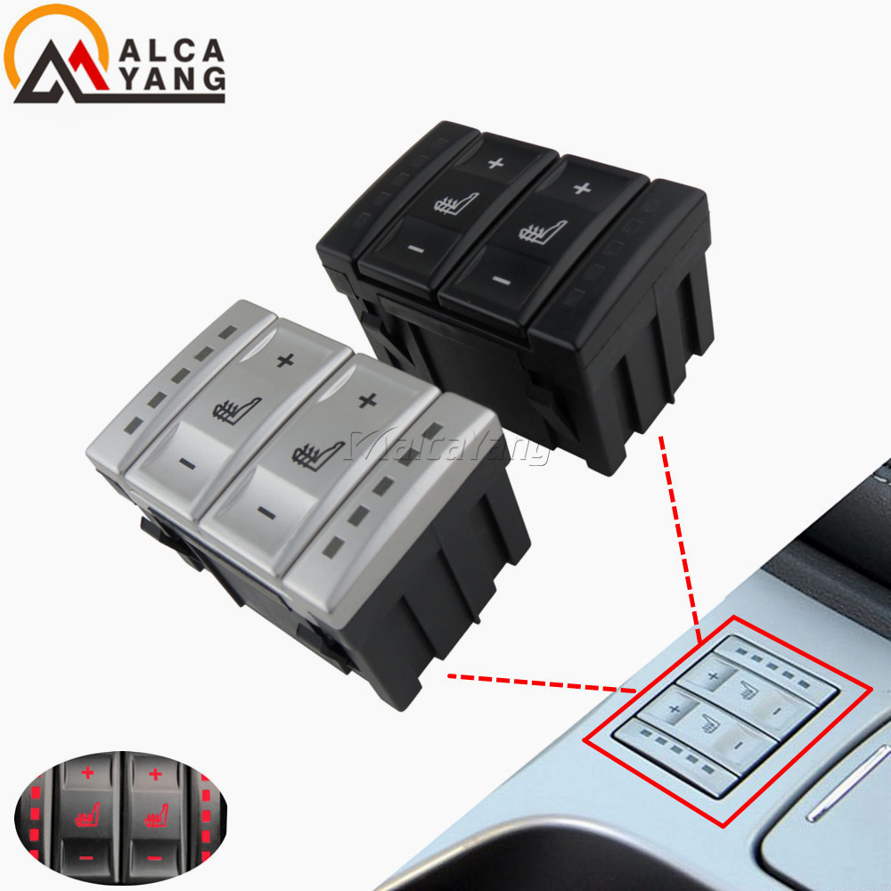 Nuevo interruptor de Control de botón de calefacción de asiento plateado y negro 6M2T 19K314 AC 6M2T19K314AC para Ford Mondeo MK4 S-MAX Galaxy MK 3