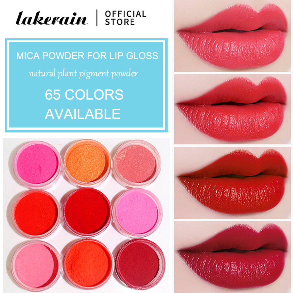 65 colori polvere di mica per lucidalabbra polvere di pigmento per rossetto fai da te per sapone in resina epossidica che produce melma forniture per lucidalabbra fatte in casa