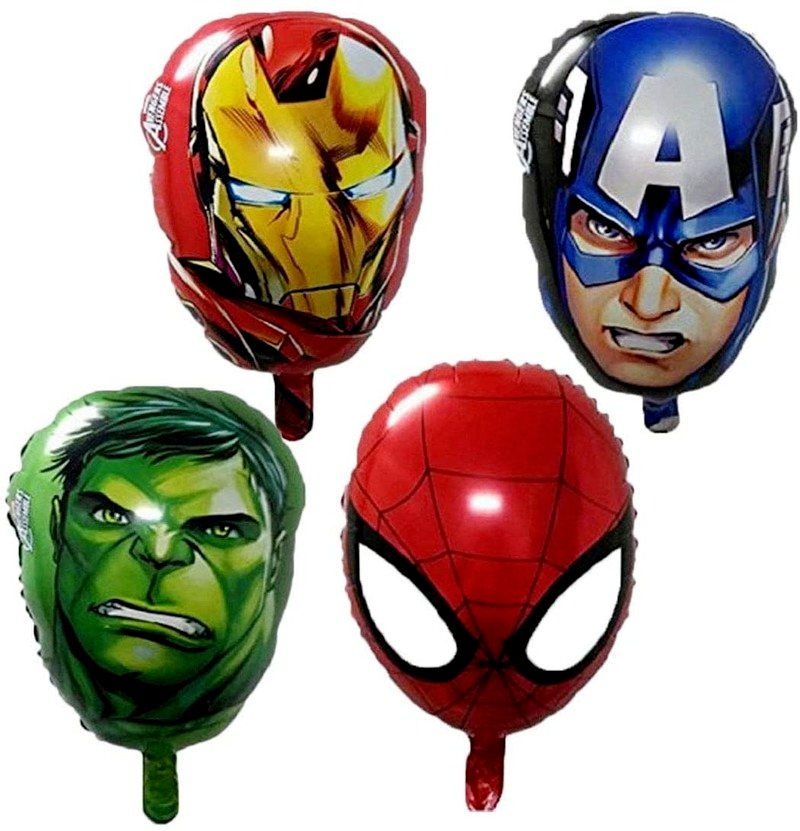 4 sztuki Marvel Spiderman Iron Man Captain America Hulk Balon z folii aluminiowej Superbohater Urodziny Impreza Dekoracja dla dzieci