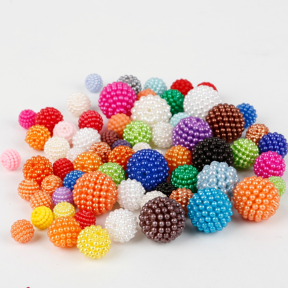 100 pz/lotto Bayberry Perline 10 millimetri Acrilico Rotondo Imitazione Perla Perline Fit Europa Perline Per Monili Che Fanno Accessori FAI DA TE