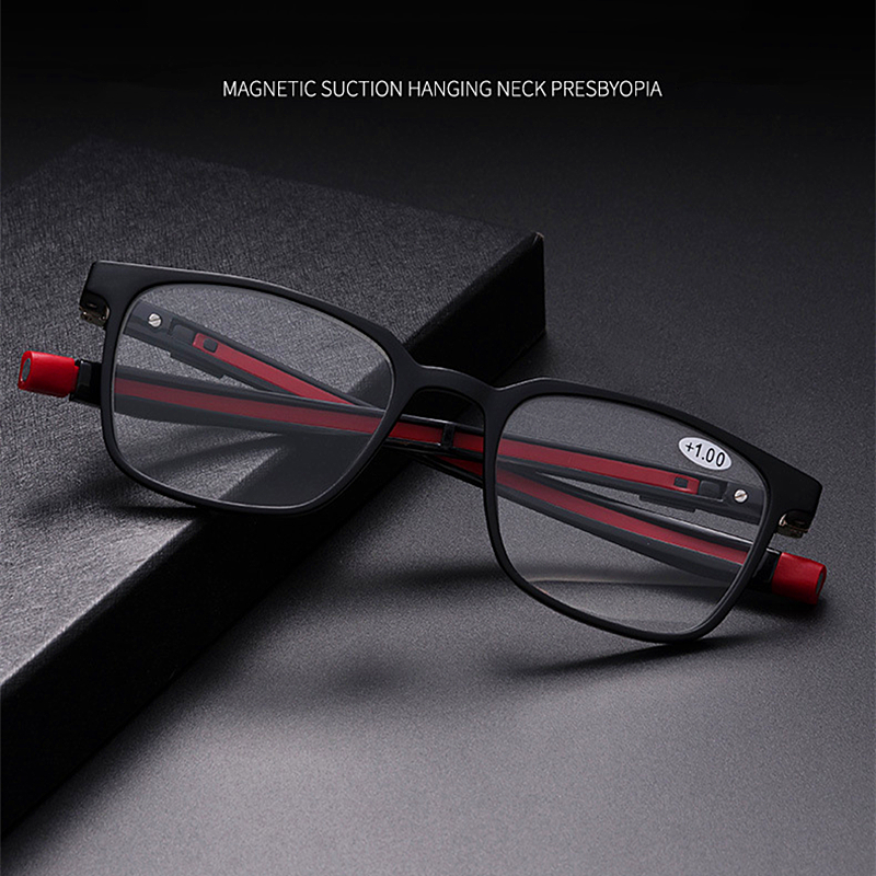YIMARUILI-gafas graduadas de lectura para hombre y mujer, lentes con succión magnética para colgar en el cuello, bloqueo de luz azul, ordenador, TR809-2