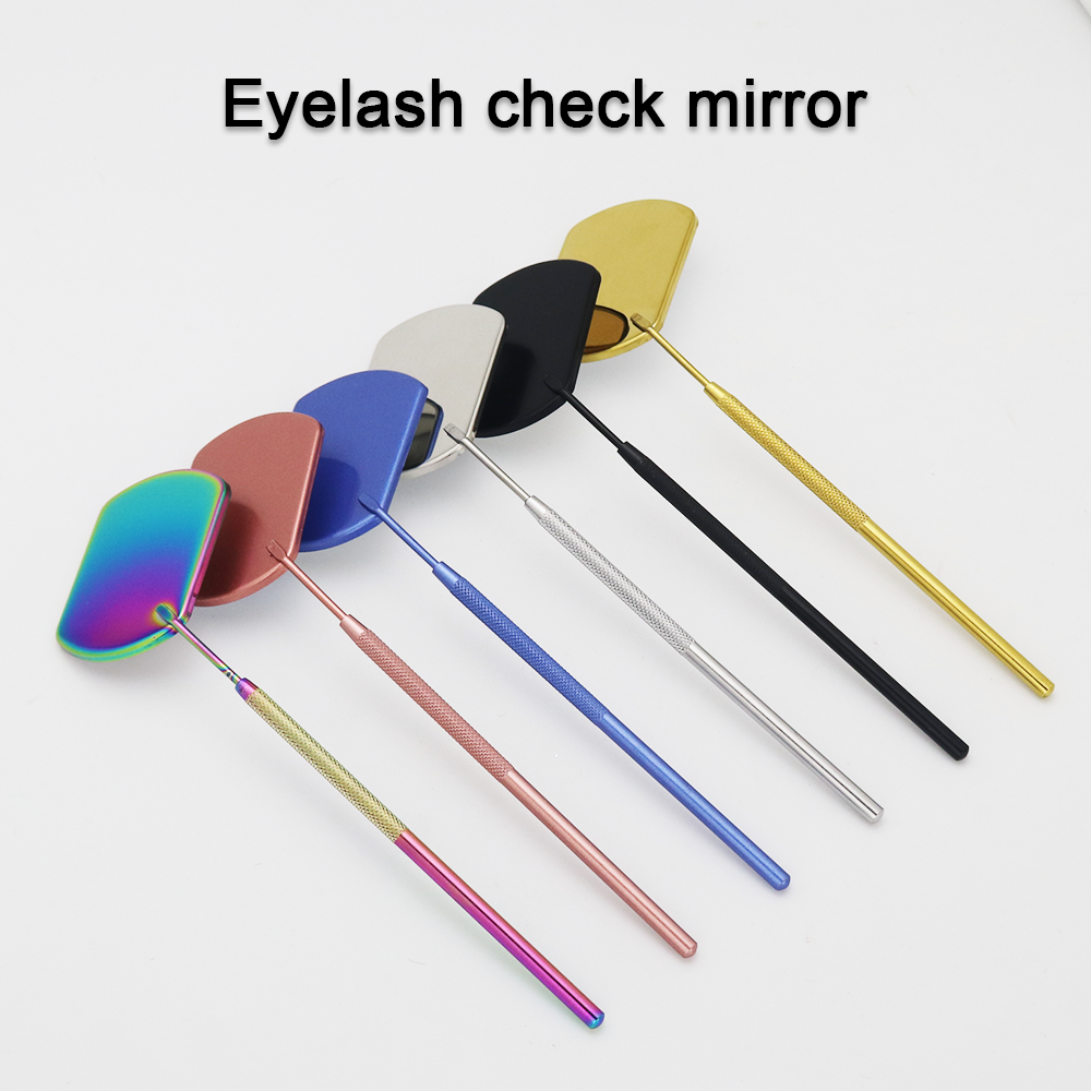 GLAMLASH Specchio per bocca dentale Specchio di controllo multifunzione Estensione ciglia Trucco di bellezza Strumenti portatili per ciglia in acciaio inossidabile