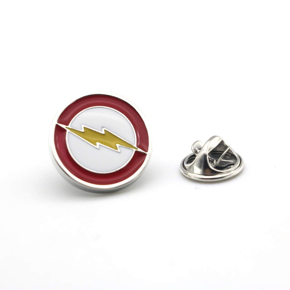 Herenmode broche dame reversspeld kleding rugzak badge kwaliteit messing materiaal superheld flash ontwerp pak pin voor mannen
