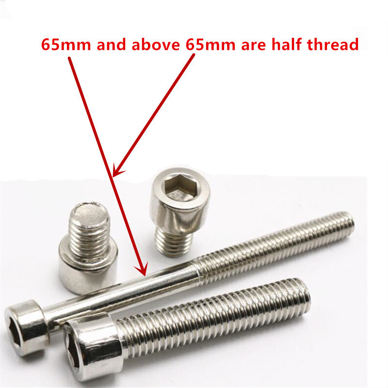 M10 M8 M12 201 Sekrup Baja Tahan Karat Allen Hex Socket Head Screw Bolt Fastener