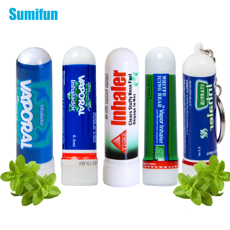 Sumifun 5 ประเภทประเทศไทย Nasal Inhaler Mint ครีม 100% Original จมูกน้ํามันหอมระเหย Rhinitis จมูกเย็น Cool Herbal Ointment