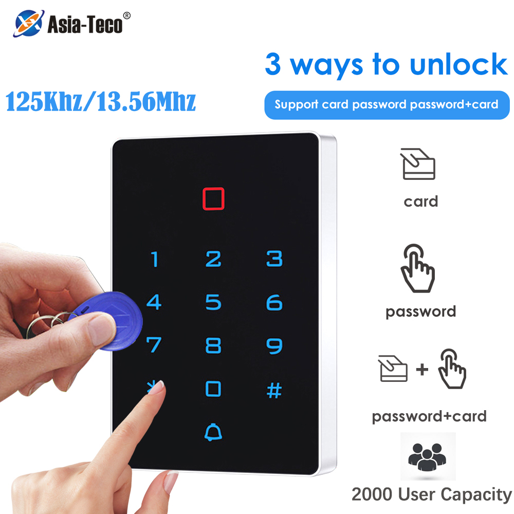 125Khz 13.56Mhz Rfid Card Thông Minh Khóa Cửa Điều Khiển Truy Cập Hệ Thống Độc Lập RFID Cửa Bàn Phím Chống Nước Bộ Điều Khiển Truy Cập