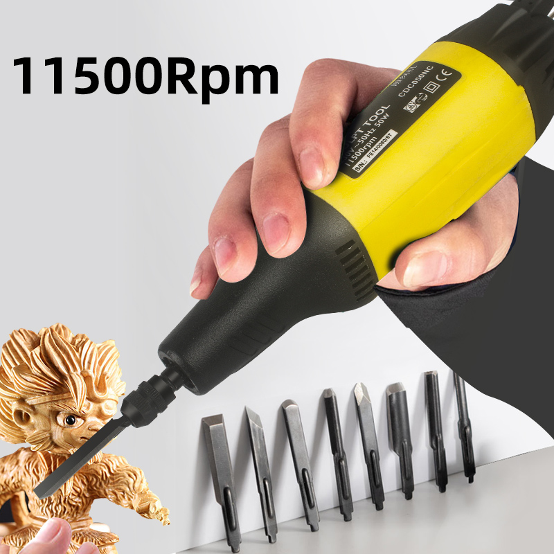 Cincel eléctrico de 220V para carpintería, herramienta de cuchillo para tallado de raíces, escultura de carpintero, cincel potente para tallado de madera