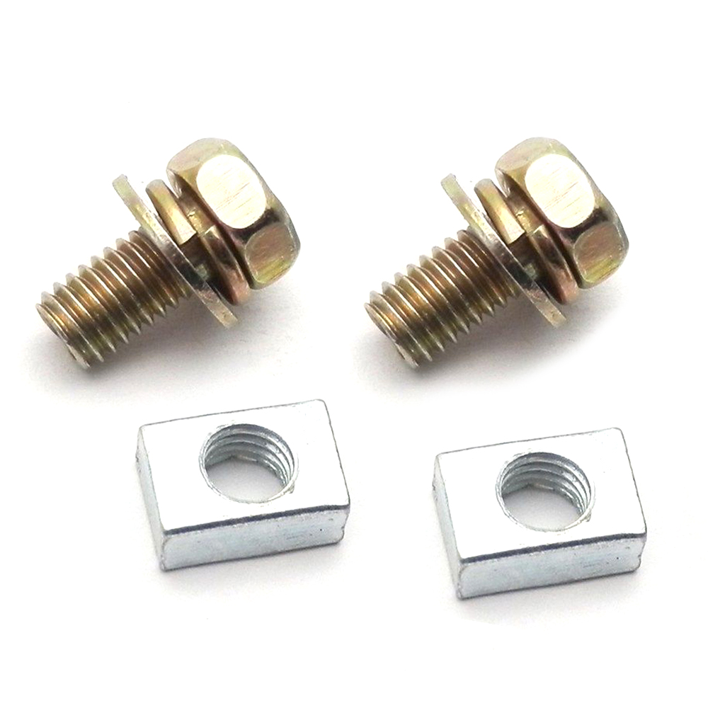 Juego de 2 tornillos universales para motocicleta, bicicleta, Scooter, ATV, DIRT, Terminal de batería, tuerca y perno, M5x10mm, accesorios interiores, 4Ah, 5Ah