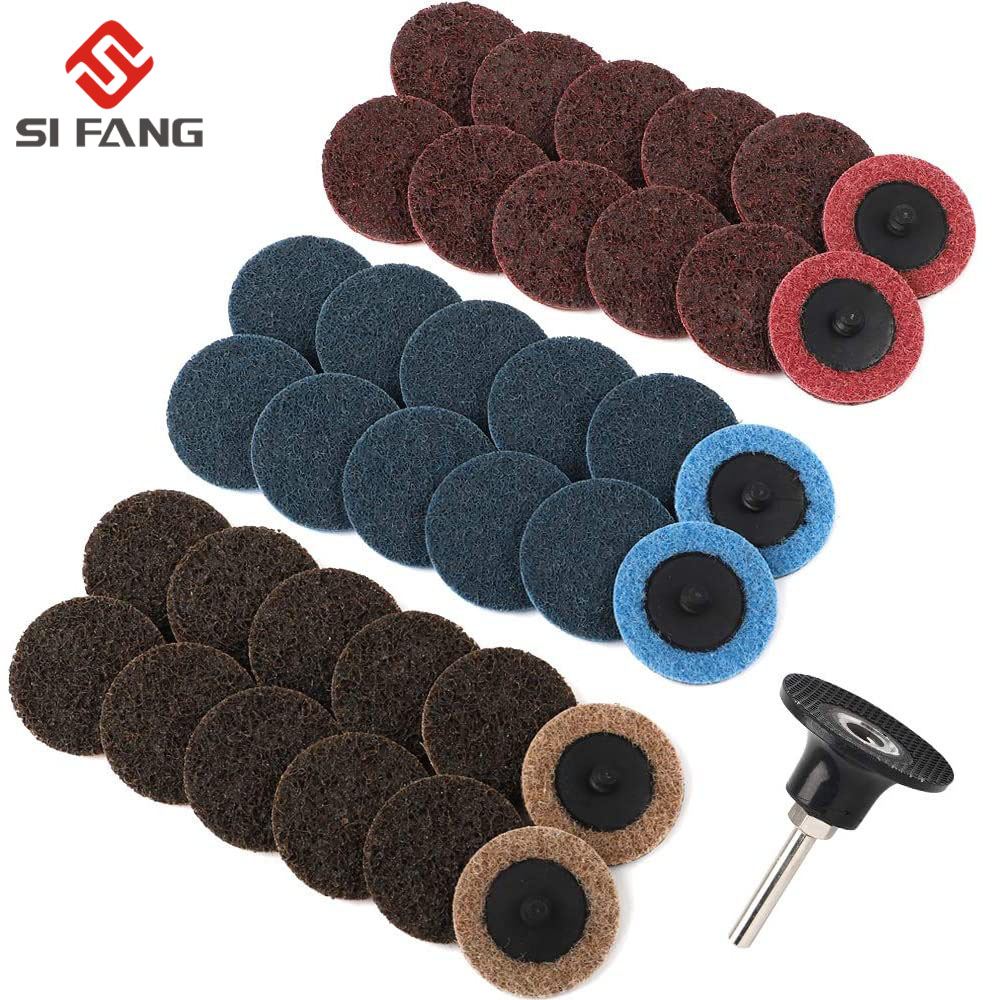37 pces 2 polegadas 50mm 3 polegadas r-tipo discos de lixamento rolo disco de polimento da almofada de discos de lixamento de superfície para a ferramenta giratória
