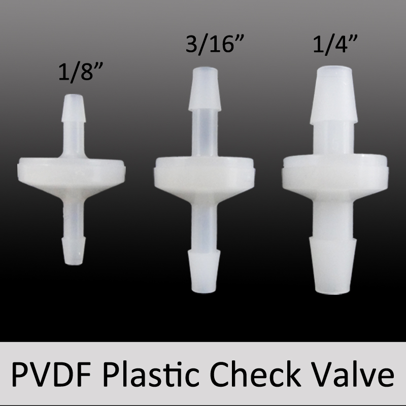 5~100PCS ozone check valve/pvdf non-return valve for ozone/Corrosion plastic one way valve1/8 3/16 1/4 3.2mm4.8mm6.4mm NEW