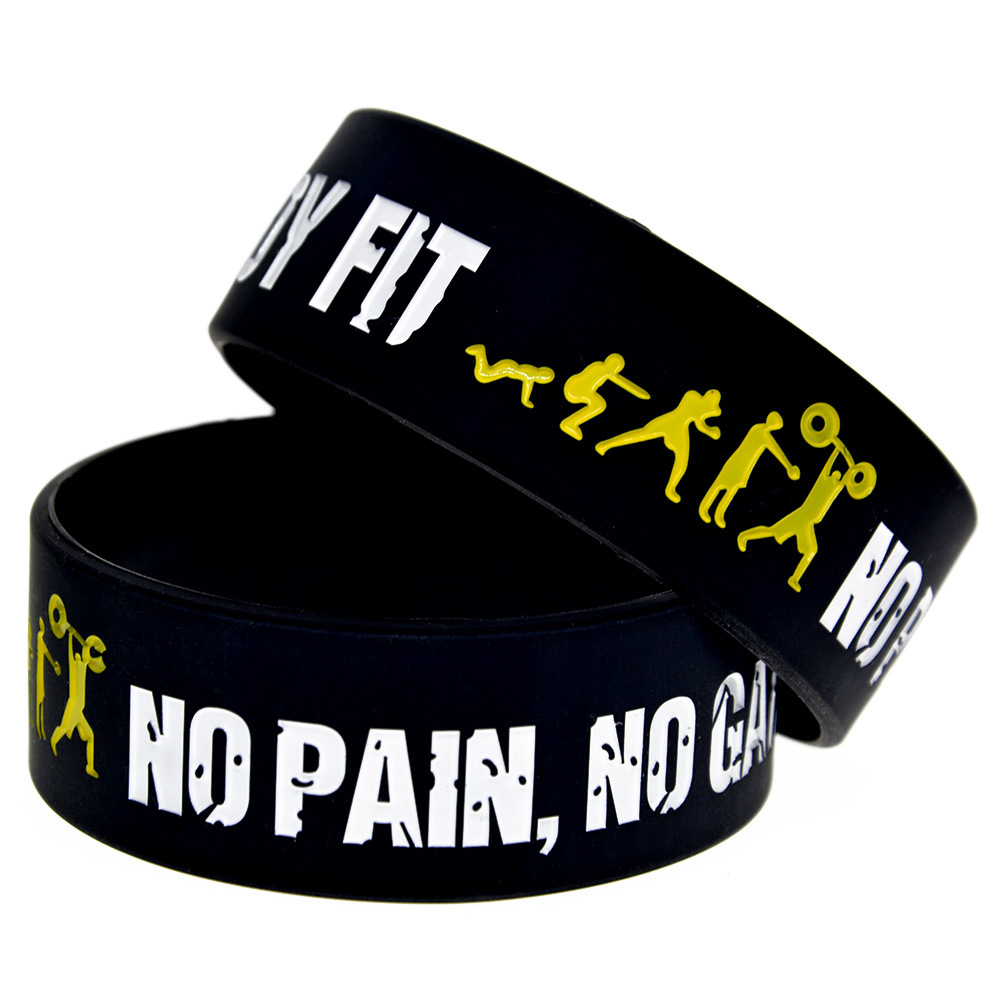 Moda todos cabem sem dor sem ganho pulseira de silicone pulseira esportiva com venda quente
