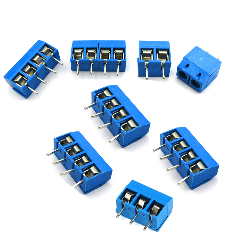 10/50/100 Buah/Lot KF301-5.0-2P KF301-3P Pitch 5.0Mm Pin Lurus 2P 3P Sekrup PCB Konektor Blok Terminal