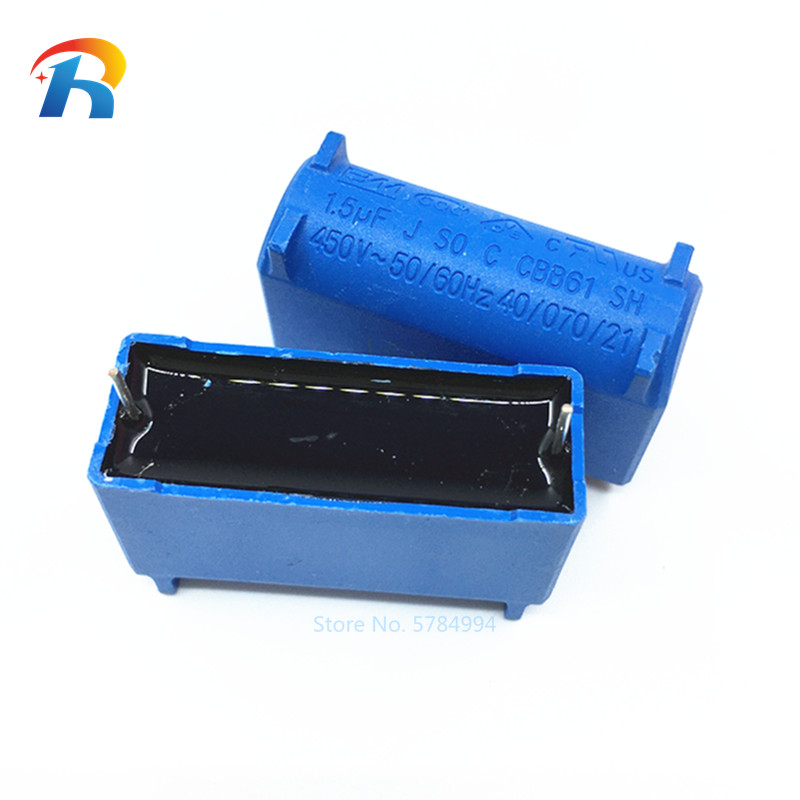 Condensador de placa base para ventilador de aire acondicionado, componente de inicio 50/60Hz, BM CBB61, 1uF, 1,2 uF, 1,5 uF, 2uF, 2,5 uF, 3uF, 450VAC, 10 Uds.