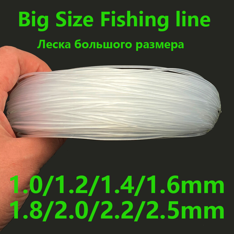 Extra Dikke Nylon Vislijn Big Size Transparante Zeevislijn Bulk Dia 1.0/1.2/1.4/1.6/1.8/2.0/2.2/2.5mm Vissen Goederen