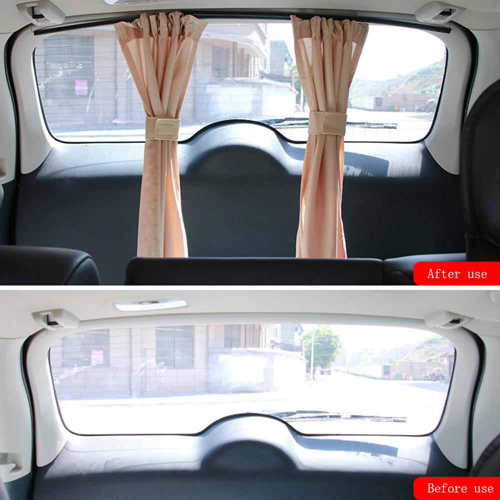 2Pcs UniversalหรูหราVIP Van SUVหน้าต่างผ้าม่านUV Sunshade Visorชุดบังแดดหน้าต่างด้านหลังรถอุปกรณ์เสริม