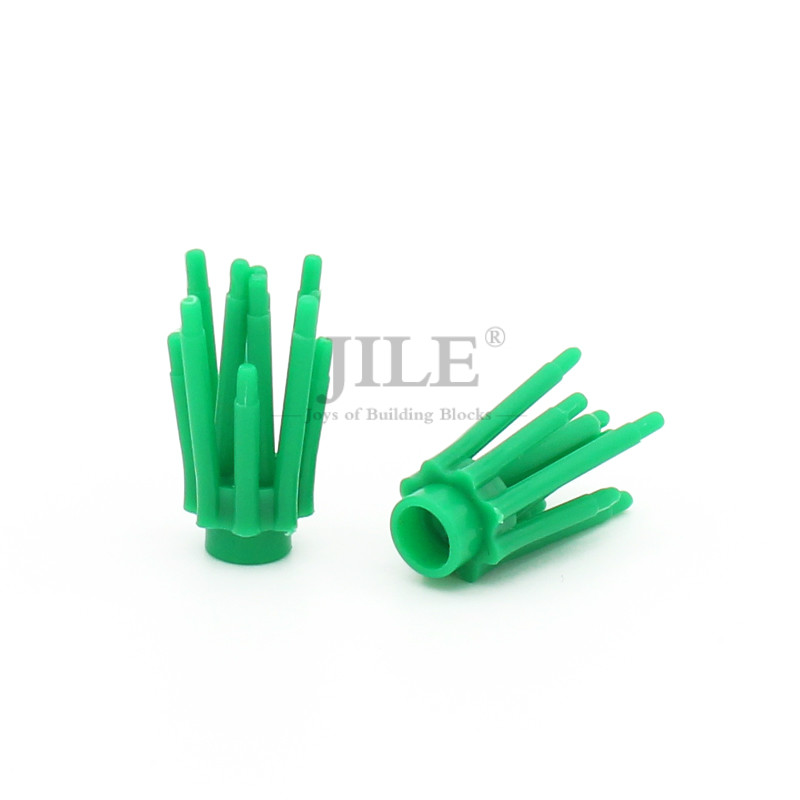 50 Uds. De tallo de planta Moc, arbusto de racimo de hierba con 11 tallos, bloques de construcción DIY, vista de jardín de calle de ciudad, Compatible con juguete de ensamblaje