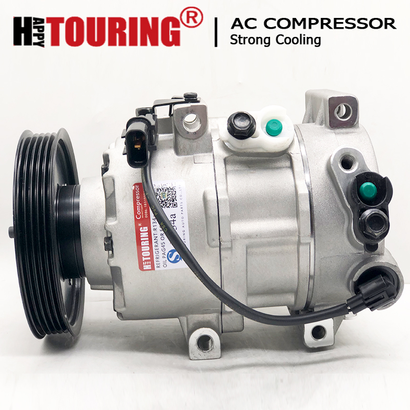 Kompresor AC DVE12 untuk KIA RIO 97701-1R300 977011R300 977011W400 97701-1W400 1E39E-02400 1E39E02400 P30013-3271