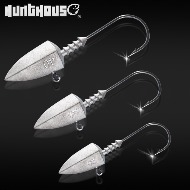 Hunthouse 3 шт./лот рыболовный крючок с головкой для морской рыбалки 10 г 1 5g 20 г 30 г 40 г для мягкой приманки высококачественные рыболовные снасти аксессуары