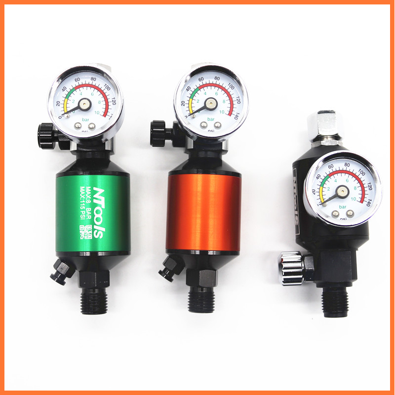 Luftregler mit Luftfilter, Spritzpistole, Luftregler, Anzeige, Luftspray, Inline-Wasserfalle, Filterwerkzeuge, Farbspritzpistole, Regler