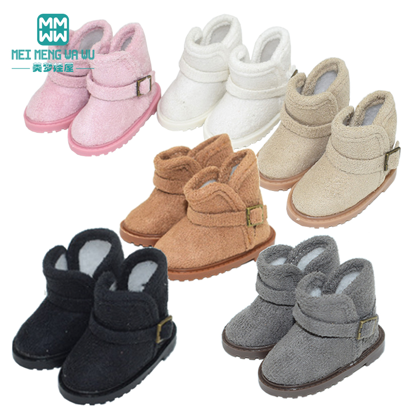 5.6cm Mini Toys Doll Shoes for EXO 1/6 BJD YOSD Doll Accessories Fashion Wool Boots, Snow Boots