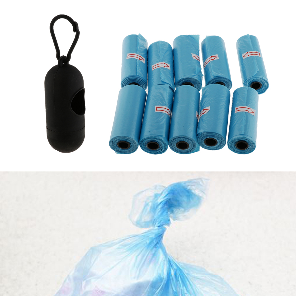 Baby Descartável Fralda Fralda Saco, Recarga Rolls com Dispenser, Eco-Friendly Waste Sacks, Lixo Suprimentos de Limpeza, 10 Roll, 150Pcs