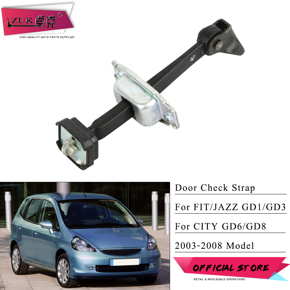 ZUK-comprobador de correa para puerta de coche, tapón de brazo para HONDA FIT JAZZ CITY GD1 GD3 GD6 GD8 2003 2004 2005 2006 2007 2008
